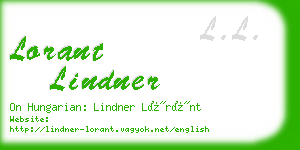 lorant lindner business card